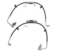 TRQ Front Brake Hose Set 2 Piece for 2011-2017 Jeep Wrangler 2018 Wrangler JK