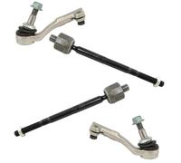 TRQ Front Inner Outer Tie Rod Rack End Set Kit 4pc Compatible with BMW RWD F22 F23 F30 F32