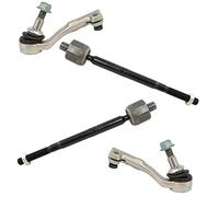 TRQ Front Inner Outer Tie Rod Rack End Set Kit 4pc Compatible with BMW RWD F22 F23 F30 F32