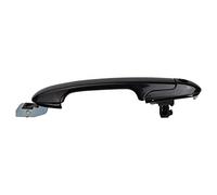 TRQ Front Left Exterior Door Handle Black Drivers Side Compatible with 2003-2007 Honda Accord