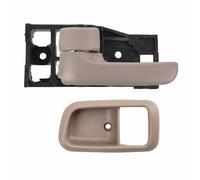 TRQ Front Left Interior Door Handle & Bezel Kit Driver Side Compatible with 2000-2006 Toyota Tundra