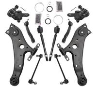 TRQ Front Steering & Suspension Kit Ball Joint Control Arm Sway Bar Stabilizer Link Tie Rod Compatible with 2010-2015 Lexus RX350 RX450h 2008-2019 Toyota Highlander 2009-2015 Venza