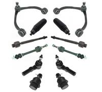 TRQ Front Steering & Suspension Kit Ball Joint Control Arm with Ball Joint Steering Rack & Pinion Bellow Sway Bar Stabilizer Link Tie Rod Compatible with Dodge Mitsubishi Ram