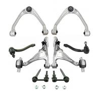 TRQ Front Steering & Suspension Kit Control Arm with Ball Joint Sway Bar Stabilizer Link Tie Rod Compatible with 2011-2012 INFINITI G25 2007-2008 G35 2009-2013 G37 2015 Q40