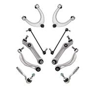 TRQ Front Steering & Suspension Kit Control Arm with Ball Joint Sway Bar Stabilizer Link Tie Rod Compatible with BMW