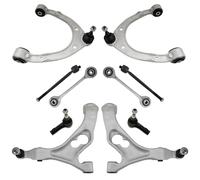 TRQ Front Steering & Suspension Kit Control Arm with Ball Joint Sway Bar Stabilizer Link Tie Rod Compatible with 2011-2016 Porsche Cayenne 2011-2017 Volkswagen Touareg