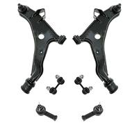 TRQ Front Steering & Suspension Kit Control Arm with Ball Joint Sway Bar Stabilizer Link Tie Rod Compatible with Eagle Mitsubishi Plymouth MI4510100 MI4510101 MI4511100 MI4511101