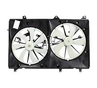 TRQ Radiator Dual Cooling Fan Assembly Compatible with 2008-2013 Toyota Highlander TO3115155