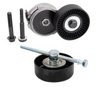 TRQ Serpentine Drive Belt Component Kit Compatible with 1993-1997 Ford Taurus 1996-2000 Windstar Mercury Sable