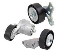 TRQ Serpentine Drive Belt Component Kit Compatible with 2012-2013 Audi TT RS Quattro 2010-2012 Volkswagen Golf 2005-2010 Jetta 2006-2009 Rabbit