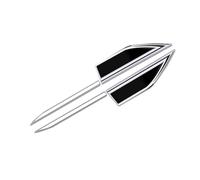 TRQCHIPS For MG ZS 2017 2018 2019 2020 2021 2022 2023 2024 2025 Car Side Fender Vent Trim Sticker, 3D Stainless Steel Metal Sport Badge Emblem Decal Styling Accessories, 2Pcs,B
