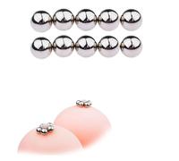 TRQOYTU 10mm Strong Magnetic Nipple Clamps, Nipple Bead Clamp Set, Non-Piercing Nipple Clamps, Nipple Clamp Balls, Enhance Sexual Pleasure, Nipple Weight Balls, Masturbation Nipple Torture Teasing