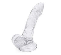 TRQOYTU 16cm Strong Suction Cup Base Realistic Dildo Ergonomic Curved Design Eight Colors Available PVC Material Lightweight and Portable Adult Sex Toy Suitable for Couples