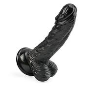 TRQOYTU 16cm Strong Suction Cup Base Realistic Dildo Ergonomic Curved Design Eight Colors Available PVC Material Lightweight and Portable Adult Sex Toy Suitable for Couples