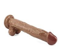 TRQOYTU 26cm Dildo Soft PVC Material for Safety Powerful Suction Cup Base Ergonomic Curved Design Lightweight and Portable Eight Colors Available Skin-Friendly Soft Material Adult Novelty