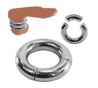 TRQOYTU 2pcs Stainless Steel Magnetic Testicle Ring Metal Ball Stretcher CBT Testicle Torture Cock Ring Testicle Stretcher Testicle Weight Pendant Magnetic Cock Ring Couple Extreme Sex Toy.