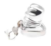 TRQOYTU 304 Stainless Steel Male Chastity Cage Dual-Ring Configuration Available Hollow Ventilated Design Precision-Fitting Dimensions Couples' Intimate Toy Adult Intimate Interaction Accessory