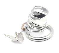 TRQOYTU 304 Stainless Steel Male Chastity Cage Dual-Ring Configuration Available Hollow Ventilated Design Precision-Fitting Dimensions Couples' Intimate Toy Adult Intimate Interaction Accessory