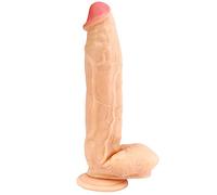 TRQOYTU 30cm PVC Dildo, Safe and Skin-Friendly Material Powerful Suction Cup Base Eight Colors Available Ergonomic Design Adult Novelty Couples' and Partners' Aid