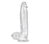 TRQOYTU 30cm PVC Dildo, Safe and Skin-Friendly Material Powerful Suction Cup Base Eight Colors Available Ergonomic Design Adult Novelty Couples' and Partners' Aid
