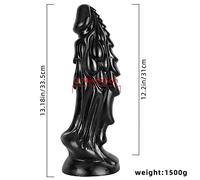 TRQOYTU 33×9cm Realistic Dildo with Strong Suction Cup, XXL Soft Two Layer Silicone Dildos Real Veins and Plump Testicles Sex Toys for Women Men Penis