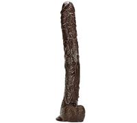 TRQOYTU 43cm Giant with Suction Cup Real Penis Replica with Real Veins and Protruding Testicles Anal Plug with Thrust Extra Large Anal Sex Toys for Men and Women