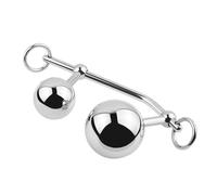 TRQOYTU Anal Butt Plug Stainless Steel Anal Hook Male Metal Two Removable Balls Anal Butt Plug Masturbator Sex Machine Sex Toys for Women