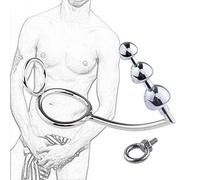 TRQOYTU Anal Hook Metal Anal Ball Penis Ring Anal Plug Butt Plug Testicle Ring Ball Stretcher SM Bondage Anal Hook Asslock Prostate Massager Sex Toy for Men