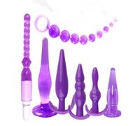 TRQOYTU Anal Plug Anal Dildo Anal Balls Set Fetish Masturbation Anal Butt Plug Dildo Bondage Prostate Massager Pleasure Set for Him and Her Masturbator SM Anal Sex Sex Toy for Men Women