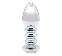 TRQOYTU Anal Plug Butt Plug Metal Anal Dildo Big Anal Ball Anus Dilos Anal Expander Prostate Stimulation Clear Crystal Stainless Steel Masturbation Sex Toy for Men and Women