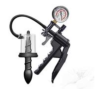 TRQOYTU Anal Pump Anal Plug with Hand Vacuum Pump Butt Plug Anal Dildo Prostate Massager G-Spot Anus Vagina Clitoris Stimulator Expansion Plug Anal Plug SM Extreme Sex Toy for Women Men