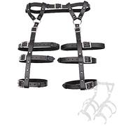 TRQOYTU Ankle Straps Bondage Restraints Thigh Restraints Belt Bondage Kit BDSM Ankle Restraints Harness Leather Restraint Set Fetish Role Play Slave SM Sex Toy for Women and Men Couples