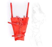 TRQOYTU BDSM Bondage Handcuffs Long Hand Leather Restraints Handcuffs Sexy Bags Tied Restrictions SM Bondage Role Play Slave Restraint Sex Toy for Men Women