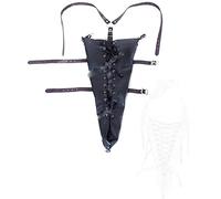 TRQOYTU BDSM Gloves Restraints Sex Gloves Bondage Mono Glove Extreme Cosplay Slave Flirting Toy Leather Straitjacket Sexy Tight Hand Tied Bags Tied Leather Restrictions