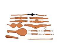 TRQOYTU BDSM Set Restraints & Bondage, 6 Piece Bondage Set Restraint Set with Leash, Eye Masks, Handcuffs, Gag, Sm Fetish Erotic Sex Toys for Women Extreme Sex