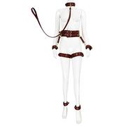 TRQOYTU BDSM Sex Bondage Full Body Bondage Kit with Handcuffs and Ankle Cuffs Belt and Collar Thigh Cuffs Bondage Set SM Bondage Bondage Set SM Erotic Extreme Sex Toys for Couples