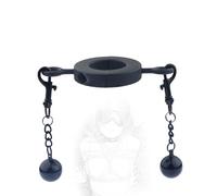 TRQOYTU Beads Cock Ring Testicle Ring Testicle Weight Scrotum Penis Pendant Bondage Ball Stretcher Testicle Cock Ring CBT Erotic Sex Toy for Men