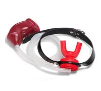 TRQOYTU Black Silicone PIPI Funnel Mouth, Combined with Condoms, Provides A Unique Stimulation Experience for Extreme BDSM Sex Games and SM Restraint Systems.