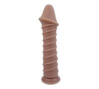 TRQOYTU Butt Plug Anal Large with Suction Cup 24.5 Cm with Stimulation Knob On Shaft and Glans Beginner Prostate Masturbation Sex Toy for Men and Women