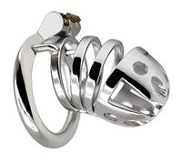 TRQOYTU Chastity Belt for Made of Hypoallergenic Steel Chastity Belt Control Penis Sex Toy Cock Cage Length 47mm