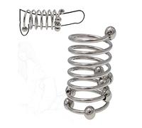 TRQOYTU Cock Ring Chastity Testicle Ring with Ball Scrotum Ball Stretcher Testicle Stretcher Delay Ejaculation Divider Stretching SM Sex Toy for Men