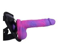 TRQOYTU Colored Liquid Silicone Dildo, 20 Cm Wearable Dildo, Precise Stimulation of The G/P Spot, Gay Wearable, Comes with 3 Strap-on Rings, SM Erotic Sex Toy, BDSM Role-Playing