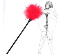 TRQOYTU Deluxe Feather Tickler Erotic Flogger SM Whip Whip Sex Love Feather Clit Whip Bondage Spanking Paddle Bed Restraints Flirting Erotic Role Play Sex Toy for Couples Adults