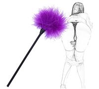 TRQOYTU Deluxe Feather Tickler Erotic Flogger SM Whip Whip Sex Love Feather Clit Whip Bondage Spanking Paddle Bed Restraints Flirting Erotic Role Play Sex Toy for Couples Adults