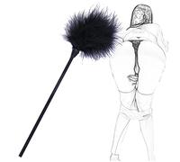 TRQOYTU Deluxe Feather Tickler Erotic Flogger SM Whip Whip Sex Love Feather Clit Whip Bondage Spanking Paddle Bed Restraints Flirting Erotic Role Play Sex Toy for Couples Adults