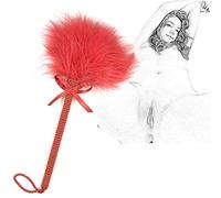 TRQOYTU Deluxe Feather Tickler Flirting Tickler Love Feather Clitoris Crop SM Whip Erotic Flogger Paddle Sex BDSM Bondage Spanking Crop Bed Restraints Erotic Role Play Sex Toys for Couples