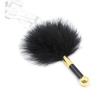 TRQOYTU Deluxe Feather Tickler SM Whip Sex Erotic Flogger Love Feather Clit Whip with Acrylic Handle BDSM Bondage Spanking Slapper Paddle Bed Restraints Flirting Sex Toy for Couples Adults
