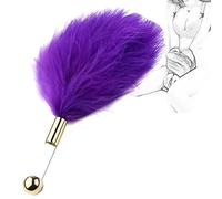 TRQOYTU Deluxe Feather Tickler SM Whip Sex Erotic Flogger Love Feather Clitoris Whip with Acrylic Handle BDSM Bondage Spanking Slapper Paddle Flirting Tickler Sex Toy for Couples Adults