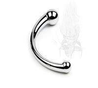 TRQOYTU Double Head Dildo Anal Plug Metal Butt Plug Double Dildo G-Spot P-Spot Stimulator Vagina Anal Butt Plug Anal Dildo Anal Ball Anus Prostate Massage Stick Erotic Sex Toy for Couple