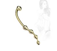 TRQOYTU Double Head Dildo Anal Plug Pure Wand Stainless Steel Double Ended G-Spot Stimulation Vagina Butt Plug Anal Prostate Massager Masturbation Erotic Sex Toy for Men Women